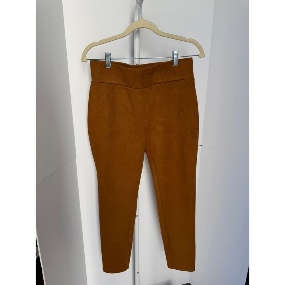 LOFT Outlet Camel Faux Suede Pull On Leggings Pants Petite MP